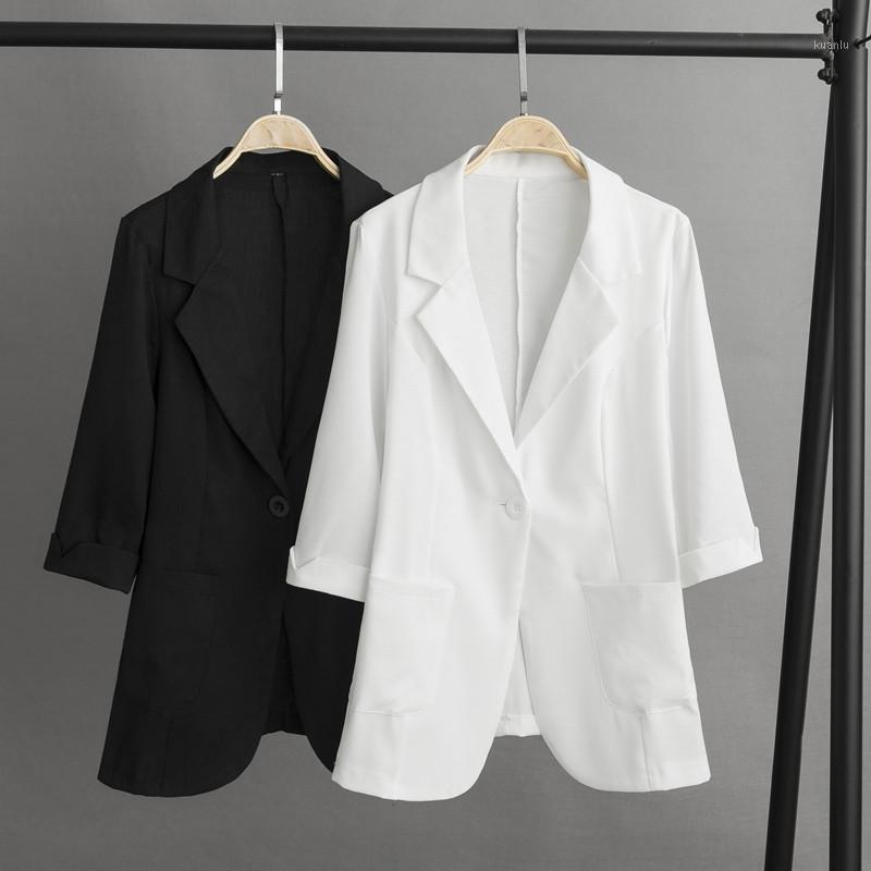 Women' Suits & Blazers Black White Cotton Linen Blazer Coat Women Spring Autumn Profession Slim Outerwear Plus Size 4XL Thin Casual Female
Women' Suits & Blazers Black White Cotton Linen Blazer Coat Women Spring Autumn Profession Slim Outerwear Plus Size 4XL Thin Casual Female