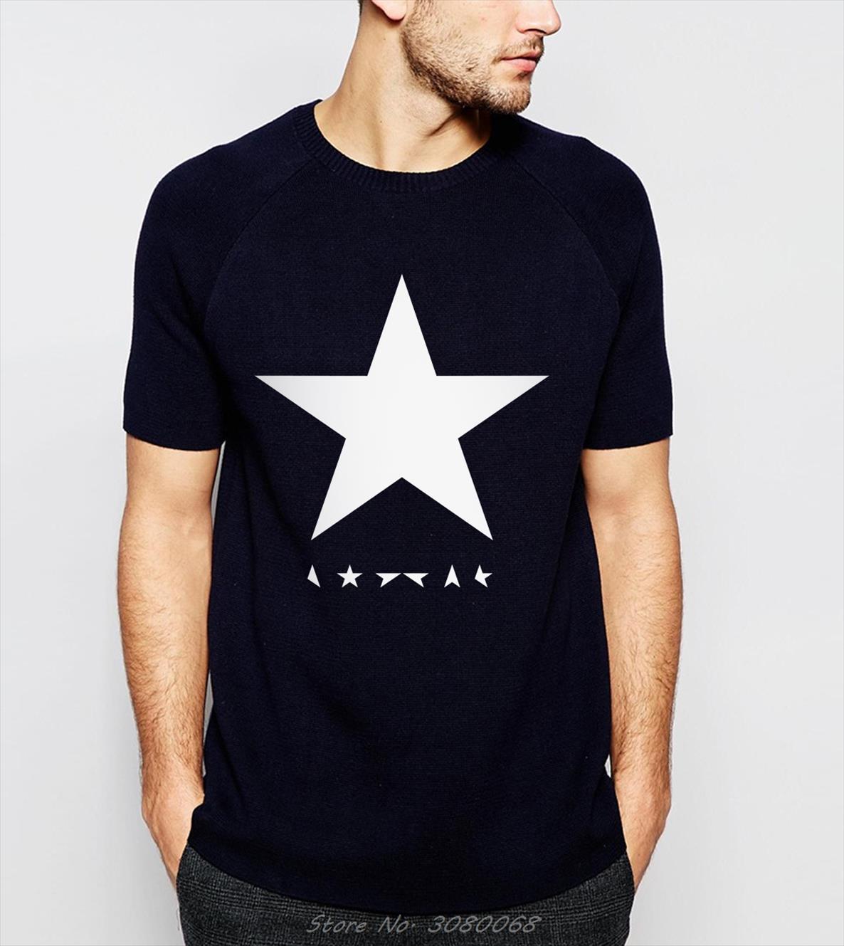 summer david bowie black star men t shirt 100% cotton streetwear casual hipster tees brand, White;black
summer david bowie black star men t shirt 100% cotton streetwear casual hipster tees brand, White;black