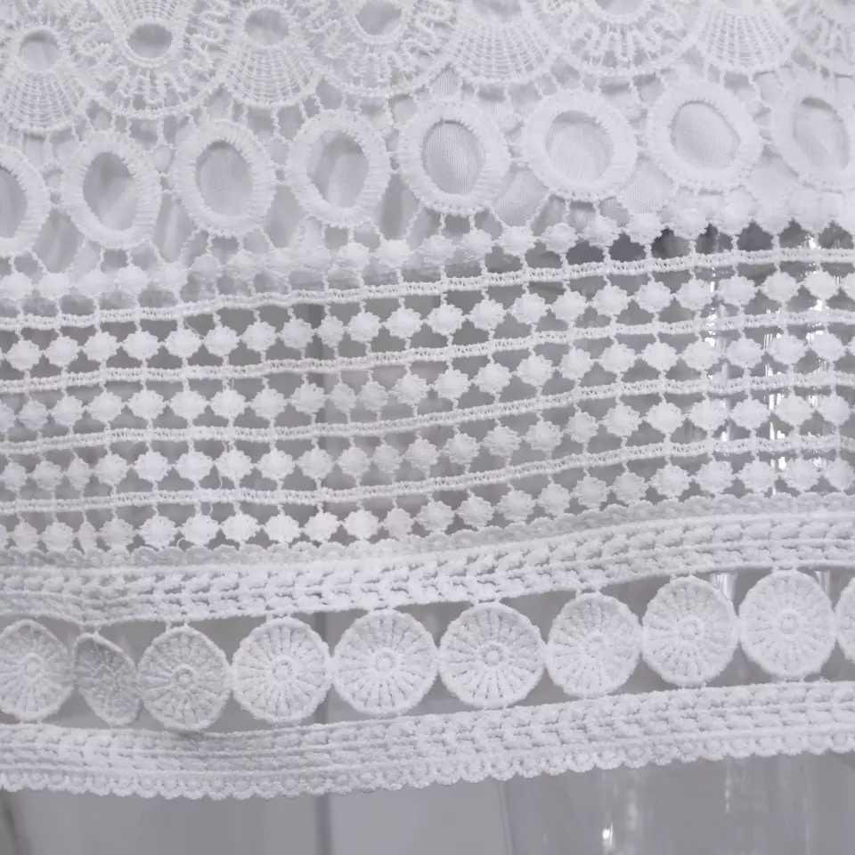 Women Dress Sexy White Lace Stitching Hollow Out Party Dresses Elegant Short Mini Summer Spring Long Sleeve Clothes Vestidos 210623