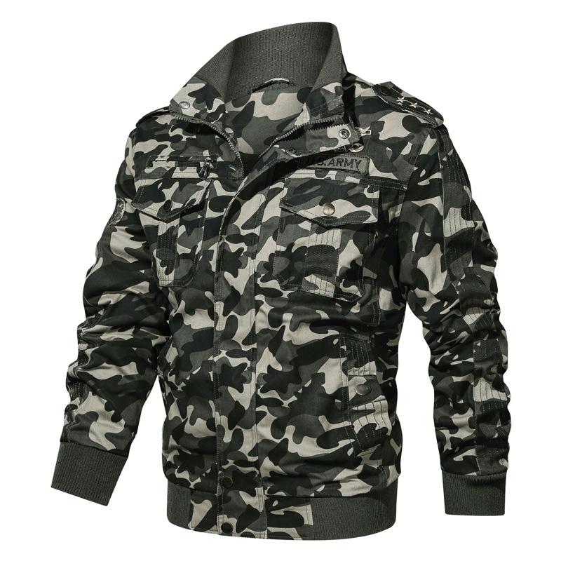 Men's Jackets Winter Mens Bomber Jacket Casual Army Camo Baseball Coats Man Slim Outwear Windbreaker Tactical Clothing 6XL