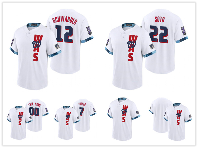 Nationals Trea Turner Kyle Schwarber Juan Soto White 2021 Washington All-Star Game Replica baseball Jersey, Black
Nationals Trea Turner Kyle Schwarber Juan Soto White 2021 Washington All-Star Game Replica baseball Jersey, Black