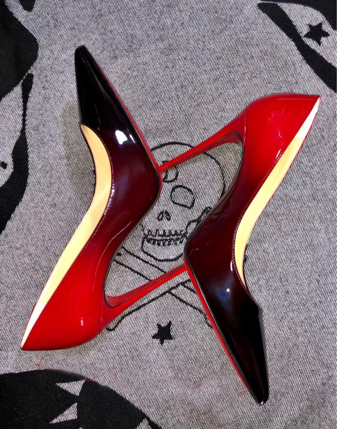 Famous Brand Sexy Pumps Women Red Bottom Shoes Pointed Toe Kate Dedrade Patent Leather Nude,Blach Reds Sole High Heels Party Wedding Dress, Black
Famous Brand Sexy Pumps Women Red Bottom Shoes Pointed Toe Kate Dedrade Patent Leather Nude,Blach Reds Sole High Heels Party Wedding Dress, Black