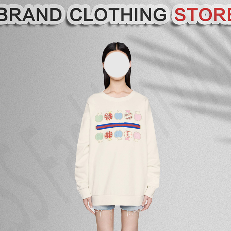 sweatshirts Designer Brand Pullover Heart Shaped Apple Sweater Women's Top Cotton, White
sweatshirts Designer Brand Pullover Heart Shaped Apple Sweater Women's Top Cotton, White