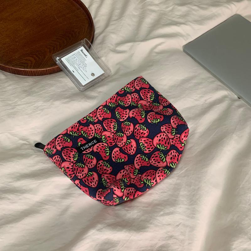 Cute Cosmetic Bag Cotton Fabric Large Toiletry Wash Fruit Print Pouch Necesserie Organizer Makeup Case Women Clutch Bags & Cases, Red
Cute Cosmetic Bag Cotton Fabric Large Toiletry Wash Fruit Print Pouch Necesserie Organizer Makeup Case Women Clutch Bags & Cases, Red