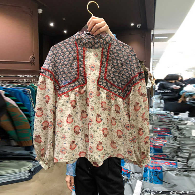 Spring Pullover Floral Print Retro Fashion Slim Patchwork All Match O Neck Shirt Blouse Women 210615, Black
Spring Pullover Floral Print Retro Fashion Slim Patchwork All Match O Neck Shirt Blouse Women 210615, Black