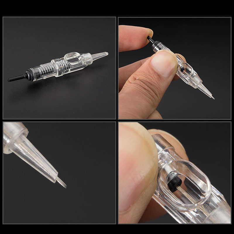 Cartridge Tattoo Needles RL RS F Disposable Tattoo Needles Eyebrow Permanent Makeup Needles 100pcs For Cartridge Machines Grip 210608