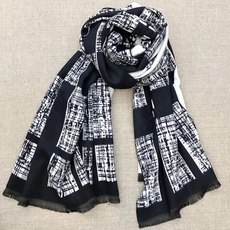 top Fashion Series Scarf Designer Cashmere Scarf Double Color Matching Plaid Fashion Pattern Ladies High Quality Brand Scarf With Box