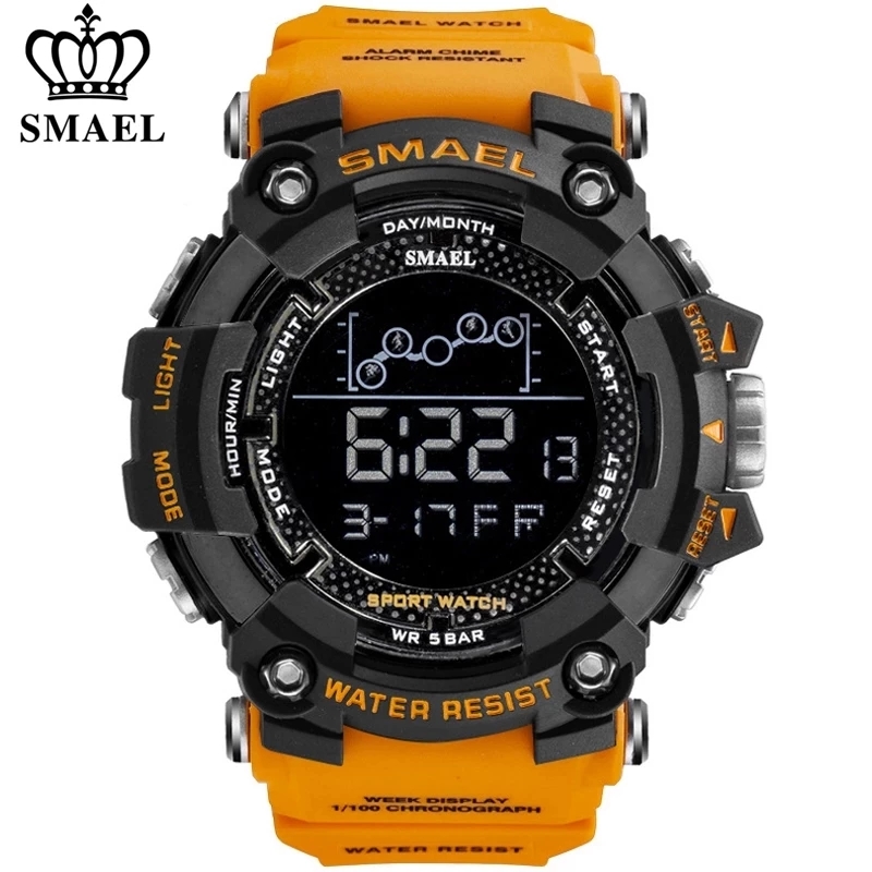 SMAEL Mens Watch Military Waterproof Sport Wrist Watch Digital Stopwatches For Men 1802 Military Watches Male Relogio Masculinog, Black gold
SMAEL Mens Watch Military Waterproof Sport Wrist Watch Digital Stopwatches For Men 1802 Military Watches Male Relogio Masculinog, Black gold