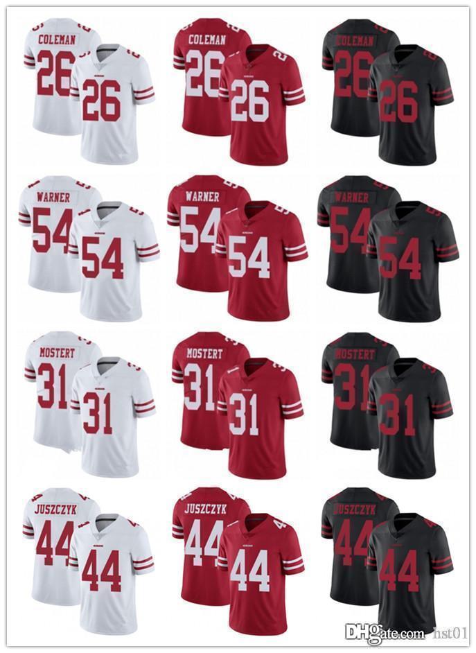 Men Women Youth San Francisco 49ers Jersey 31 Raheem Mostert 54 Fred Warner 44 Kyle Juszczyk 26 Tevin Coleman Football Jerseys R, Black;red
Men Women Youth San Francisco 49ers Jersey 31 Raheem Mostert 54 Fred Warner 44 Kyle Juszczyk 26 Tevin Coleman Football Jerseys R, Black;red