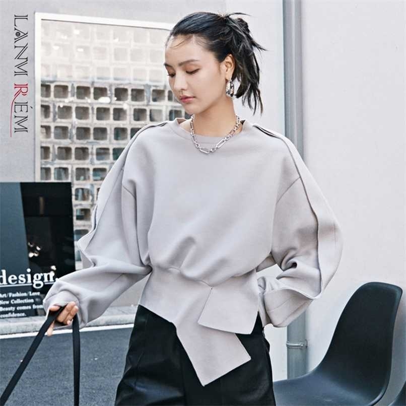 LANMREM Gary round-neck long-sleeve Irregular hem pullover all-match autumn sweatshirt for female fashion 2A1231 211109, Gray
LANMREM Gary round-neck long-sleeve Irregular hem pullover all-match autumn sweatshirt for female fashion 2A1231 211109, Gray