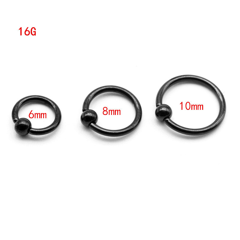 Black Captive Hoop Ball Rings BCR Eyebrow Tragus Nose Nipple Ring Bar Lips Body Piercing Jewelry 316L Stainless Steel Whole
Black Captive Hoop Ball Rings BCR Eyebrow Tragus Nose Nipple Ring Bar Lips Body Piercing Jewelry 316L Stainless Steel Whole