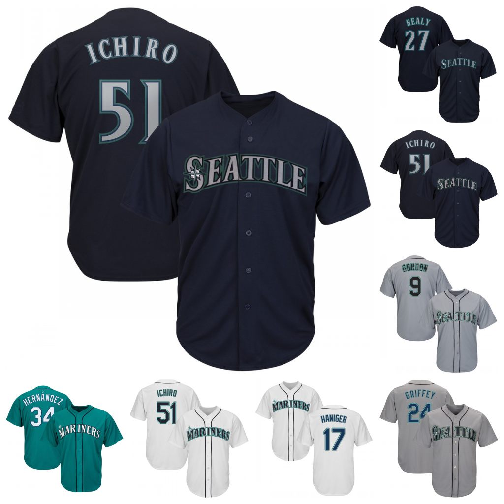 Seattle 24 Ken Griffey Jr. Mariners Baseball Jersey Mitch Haniger Ichiro Edgar Martinez Mallex Smith Dee Gordon Marco Gonzales, Blue;black
Seattle 24 Ken Griffey Jr. Mariners Baseball Jersey Mitch Haniger Ichiro Edgar Martinez Mallex Smith Dee Gordon Marco Gonzales, Blue;black