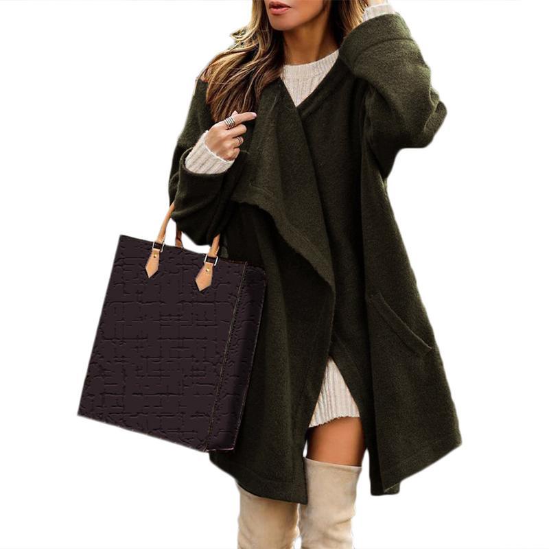 Women' Trench Coats 2021 Women Sweater Elegant Fashion Autumn Winter Cardigans Solid Long Sleeve Casual Irregular Windbreaker Jacket Coat W, Army green
Women' Trench Coats 2021 Women Sweater Elegant Fashion Autumn Winter Cardigans Solid Long Sleeve Casual Irregular Windbreaker Jacket Coat W, Army green