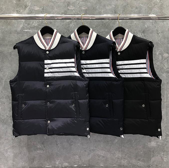 downs Fashion TB THOM Brand Men Coats Slim Fit Short Jacket Striped Solid Down Vest Casual Winter Clothing, Black
downs Fashion TB THOM Brand Men Coats Slim Fit Short Jacket Striped Solid Down Vest Casual Winter Clothing, Black