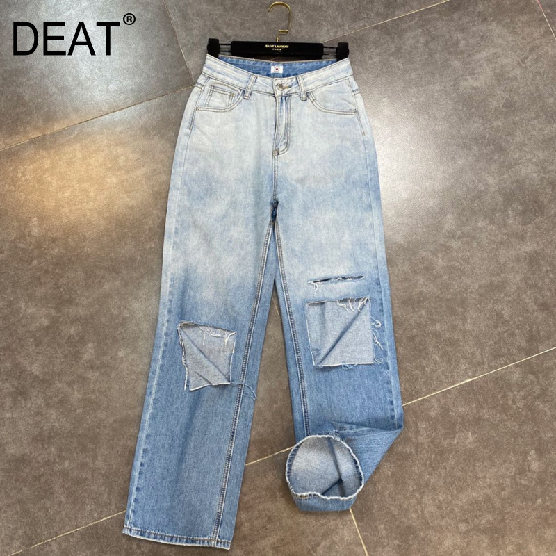 Women Hole Vintage Jeans High Waist All Match Straaight Pants Fashion Temperament Spring Summer 11D348 210525, Figure color
Women Hole Vintage Jeans High Waist All Match Straaight Pants Fashion Temperament Spring Summer 11D348 210525, Figure color