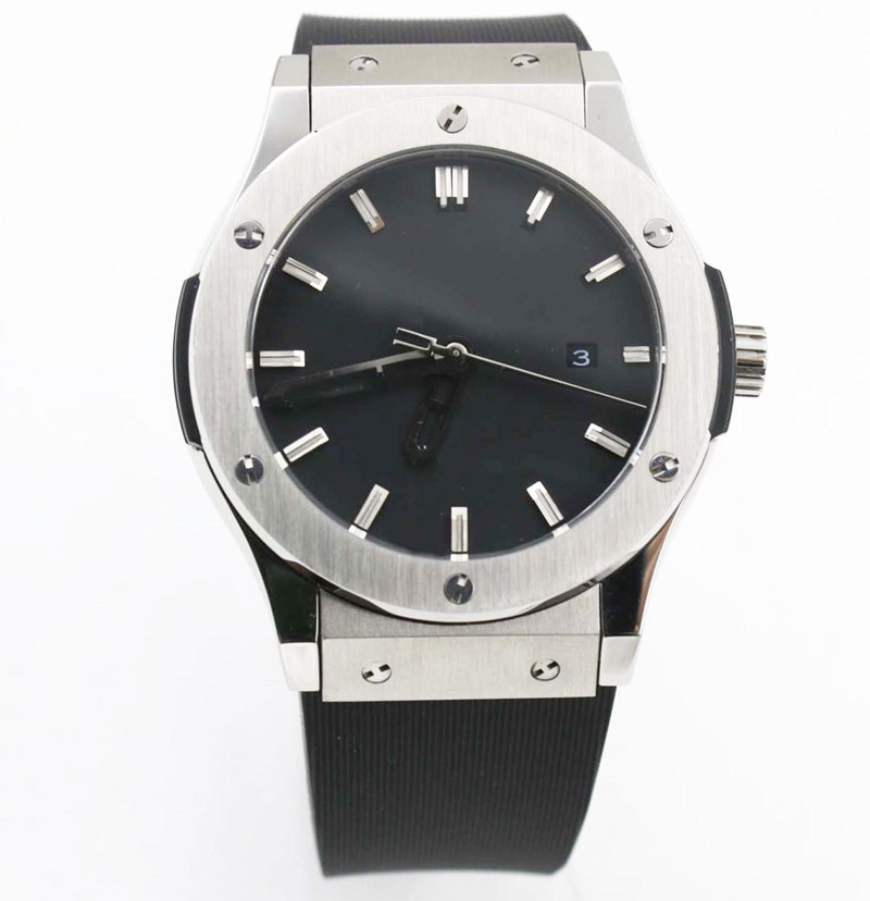 Limited edition classic sports men's watch big titanium black 42mm dial watch, silver case, rubber strap,, 1017
Limited edition classic sports men's watch big titanium black 42mm dial watch, silver case, rubber strap,, 1017