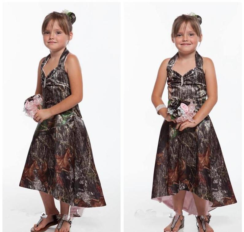 Girl's Dresses Boho Camo Flower Girls Dress Sexy Halter Backless High Low Style Wedding Party Vestidos Beach Summer Junior Bridesmaid, Gold
Girl's Dresses Boho Camo Flower Girls Dress Sexy Halter Backless High Low Style Wedding Party Vestidos Beach Summer Junior Bridesmaid, Gold