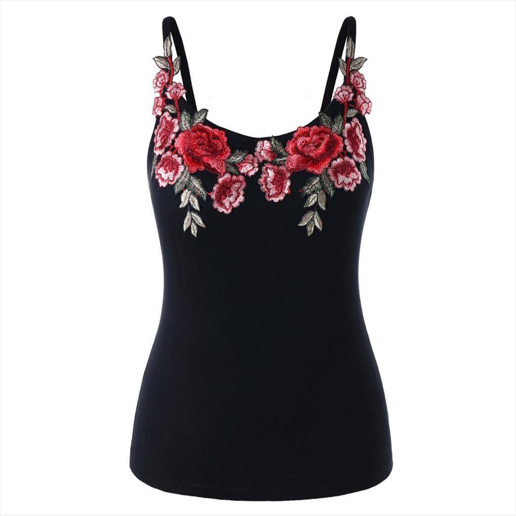 embroidery floral womens tank plus size crop rose shirt sleeveless gothic ropa mujer c25, White
embroidery floral womens tank plus size crop rose shirt sleeveless gothic ropa mujer c25, White