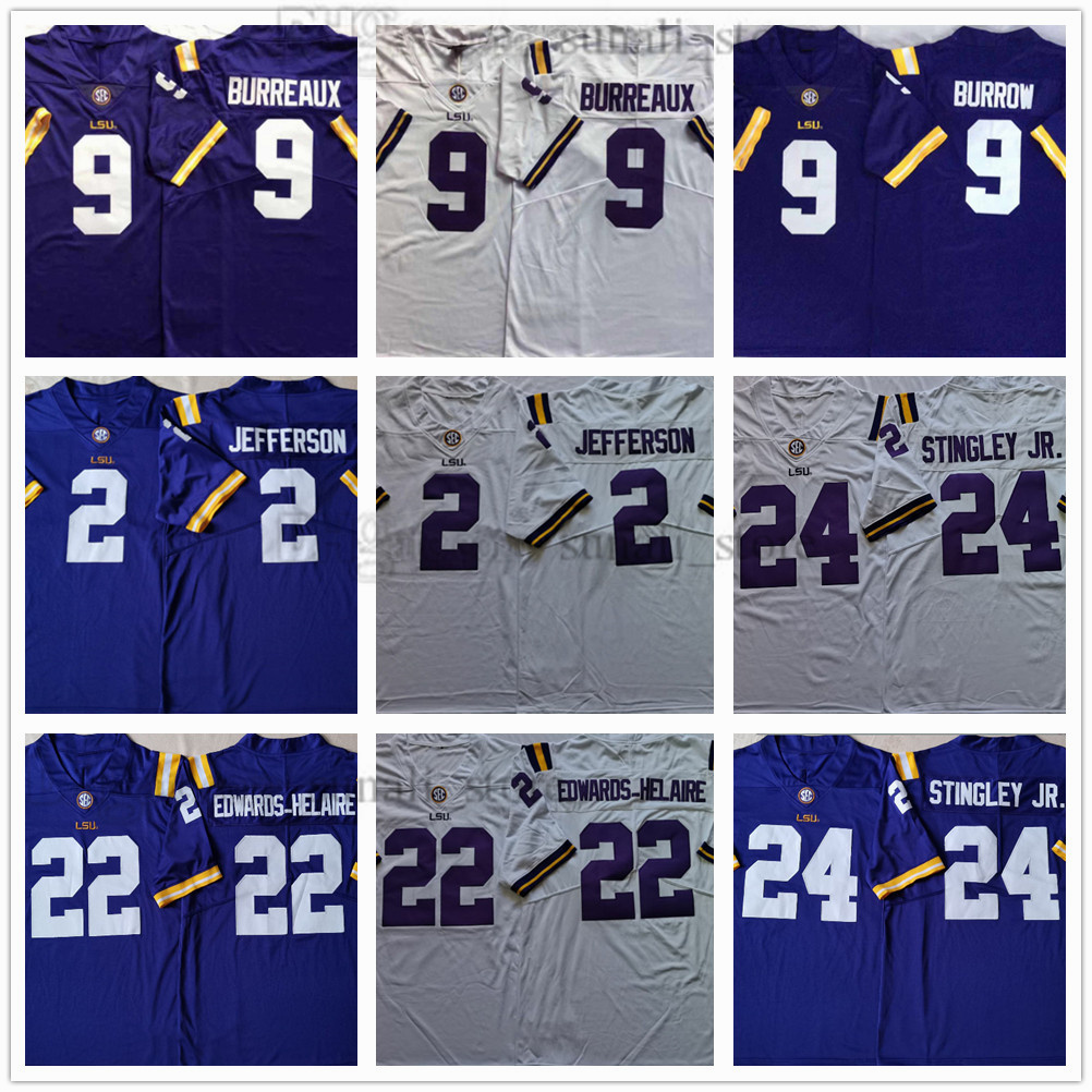 LSU Tigers NCAA College 9 Joe Burrow Burreaux Jerseys 2 Justin Jefferson 22 Clyde Edwards-Helaire 24 Derek Stingley Jr. Football Stitched, Purple
LSU Tigers NCAA College 9 Joe Burrow Burreaux Jerseys 2 Justin Jefferson 22 Clyde Edwards-Helaire 24 Derek Stingley Jr. Football Stitched, Purple