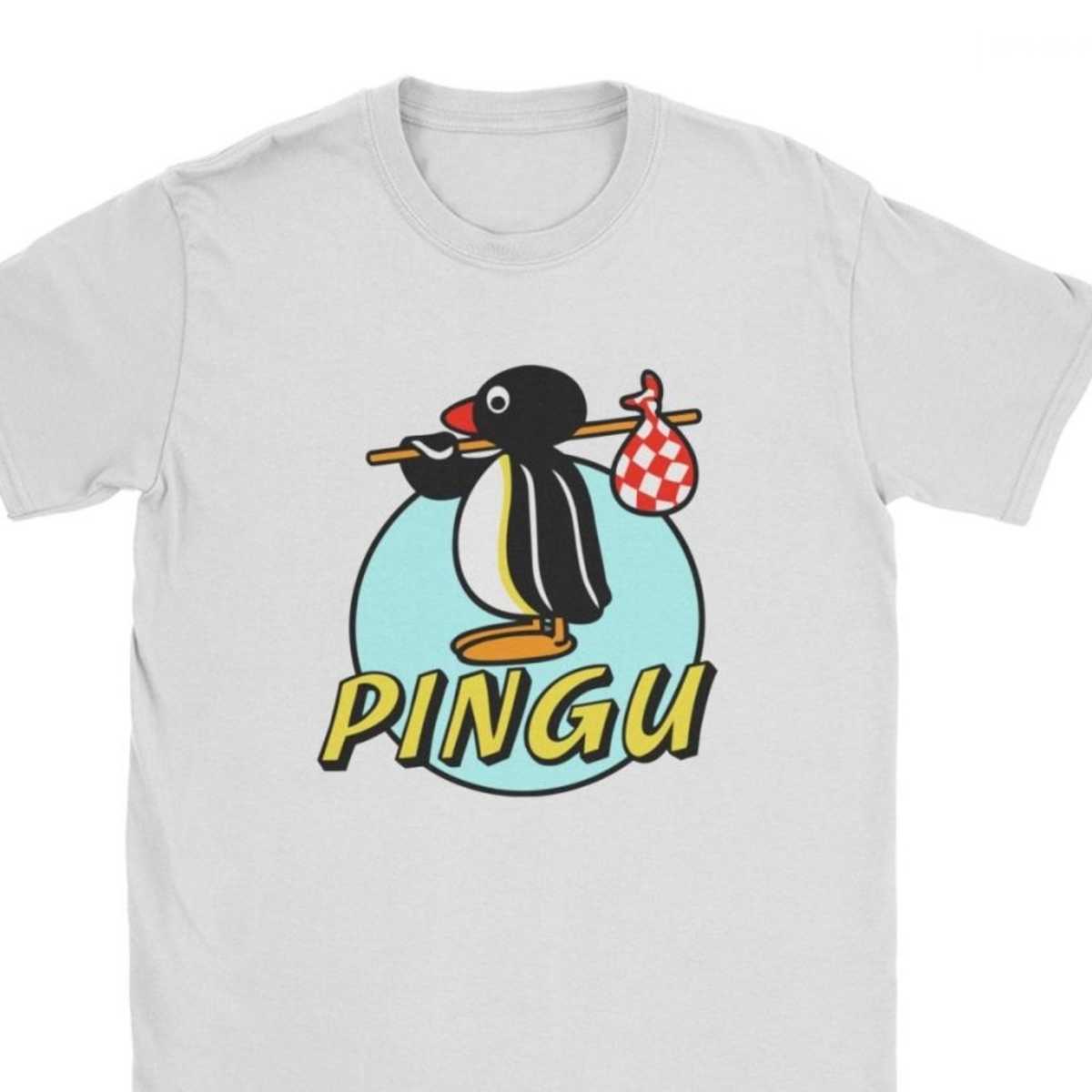 Men NUT Pingu T Shirts Series Cartoon Meme 90s Retro Premium Cotton Funny Fitness Fashion Tees T-Shirt 210629