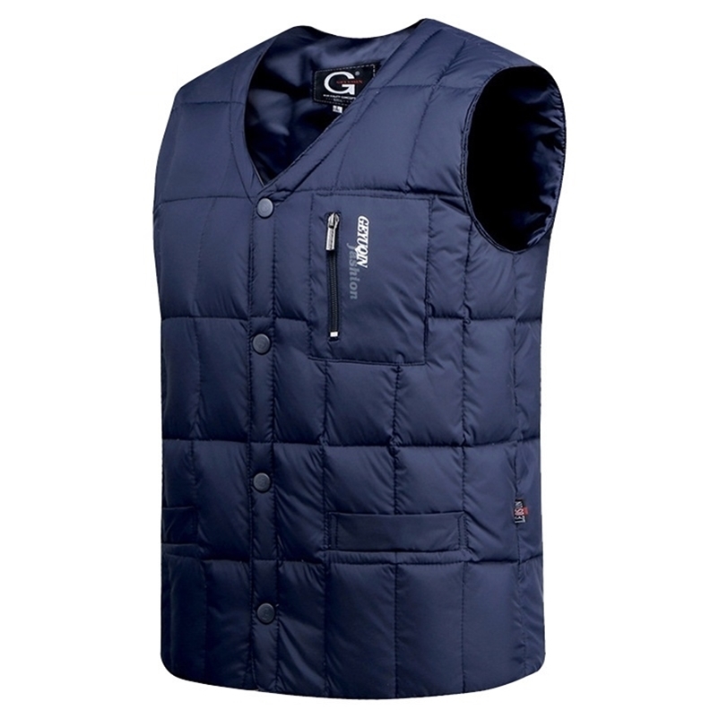 White Duck Down Jacket Vest Men Autumn Winter Warm Sleeveless V-neck Button Down Lightweight Waistcoat Fashion Casual Male Vest 211110, Black
White Duck Down Jacket Vest Men Autumn Winter Warm Sleeveless V-neck Button Down Lightweight Waistcoat Fashion Casual Male Vest 211110, Black