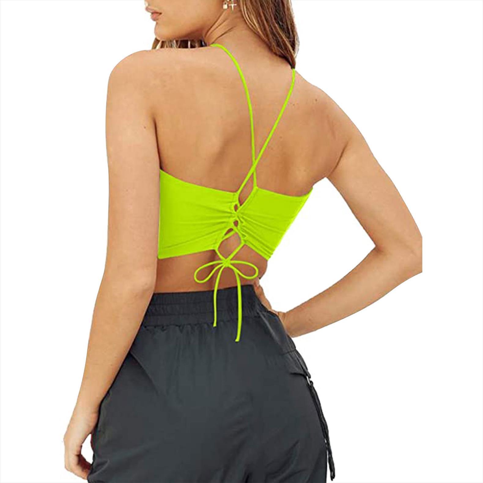 Sexy Criss Cross Halter Cutout Women Cami Sleeveless Crop Tops Summer Solid Color Skinny Lace Up Back Clubwear, White
Sexy Criss Cross Halter Cutout Women Cami Sleeveless Crop Tops Summer Solid Color Skinny Lace Up Back Clubwear, White