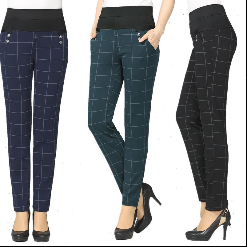 women pants large size winter grid warm sweat plus thick velvet high waist stretch pencil female trousers, Black;white
women pants large size winter grid warm sweat plus thick velvet high waist stretch pencil female trousers, Black;white
