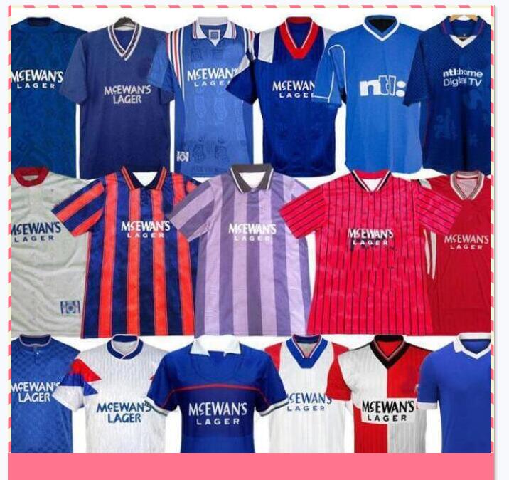 87 90 92 93 94 95 96 97 99 01 08 Glasgow Rangers fc Retro soccer jerseys 20 21 GERRARD GASCOIGNE LAUDRUP MCCOIST football Uniforms, As shown in illustration
87 90 92 93 94 95 96 97 99 01 08 Glasgow Rangers fc Retro soccer jerseys 20 21 GERRARD GASCOIGNE LAUDRUP MCCOIST football Uniforms, As shown in illustration