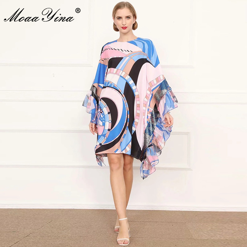 Fashion Designer dress Autumn Women's Dress Batwing Sleeve Geometric Print VacationLoose Plus Size Dresses 210524, Multi
Fashion Designer dress Autumn Women's Dress Batwing Sleeve Geometric Print VacationLoose Plus Size Dresses 210524, Multi