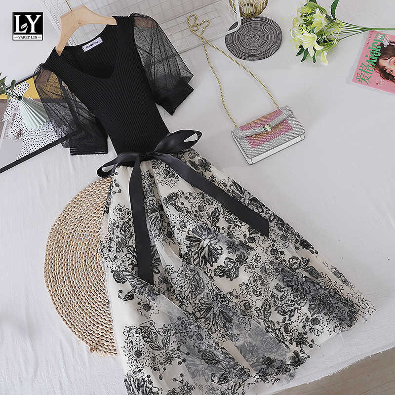 LY VAREY LIN Summer Women Casual Puff Sleeve Slim Bow Female Medium Long Dress Elegant V-neck Lace High Waist Knitting 210526, Apricot
LY VAREY LIN Summer Women Casual Puff Sleeve Slim Bow Female Medium Long Dress Elegant V-neck Lace High Waist Knitting 210526, Apricot