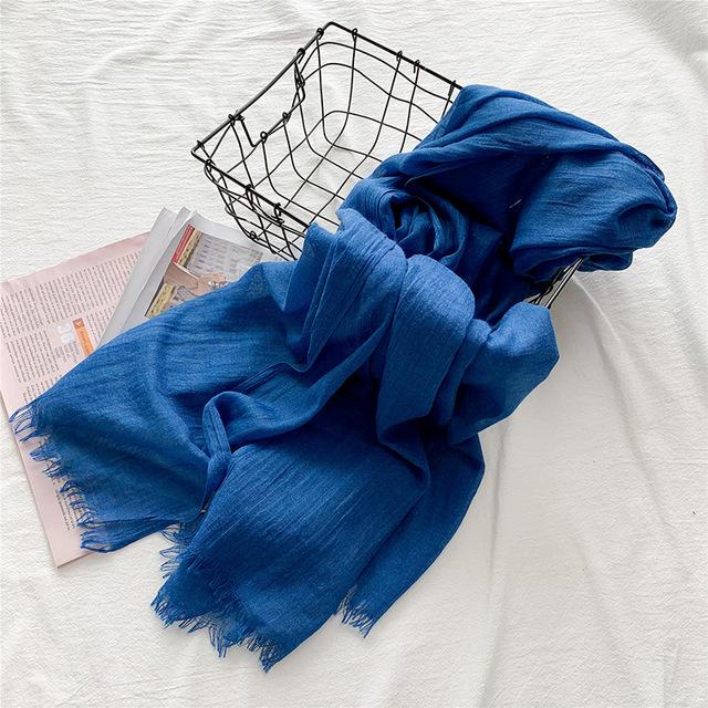 Scarves Cotton And Linen Pure Color Scarf Fashion Women's Silk 2021 Sunscreen Beach Shawl
Scarves Cotton And Linen Pure Color Scarf Fashion Women's Silk 2021 Sunscreen Beach Shawl