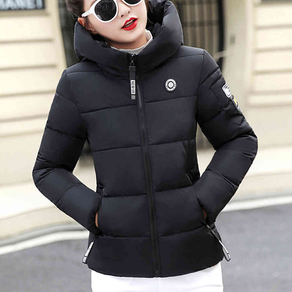 Winter Parkas Women Plus Size 5XL Coat Jacket Hooded Thick Warm Short Outerwear Female Slim Cotton Padded Basic Tops 210428