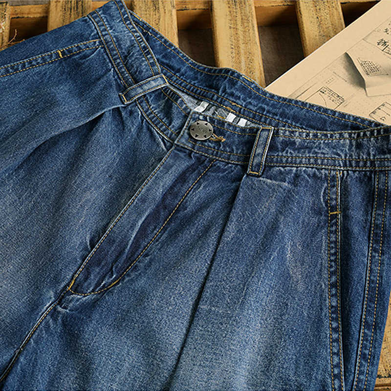 Jeans Women's Wideleg y2k Streetwear High Waist Vintage Trousers Casual Simple Blue Buttons Straight Denim Long Pant 210922