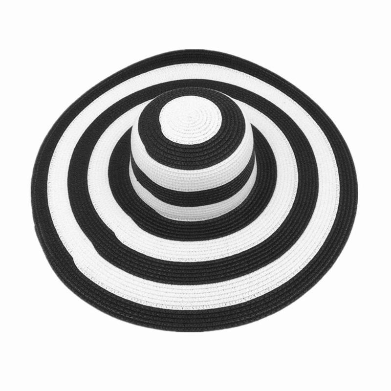 Wide Brim Hats Summer Striped Straw Hat Big Sun For Women Panama Ladies Beach Leisure Caps UV Protection Sunhat
Wide Brim Hats Summer Striped Straw Hat Big Sun For Women Panama Ladies Beach Leisure Caps UV Protection Sunhat