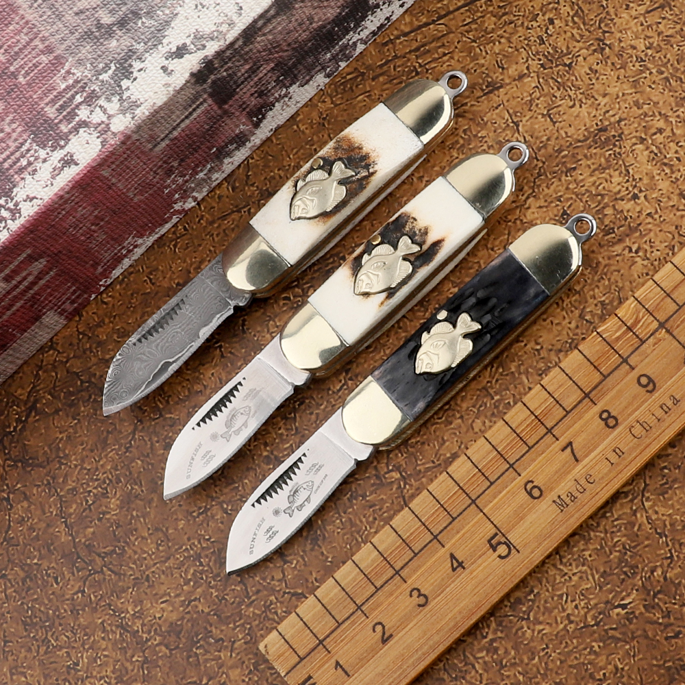 Outdoor multifunctional mini sunfish folding knife 1.4116 steel antler copper handle hunting self-defense flounder EDC tool
Outdoor multifunctional mini sunfish folding knife 1.4116 steel antler copper handle hunting self-defense flounder EDC tool