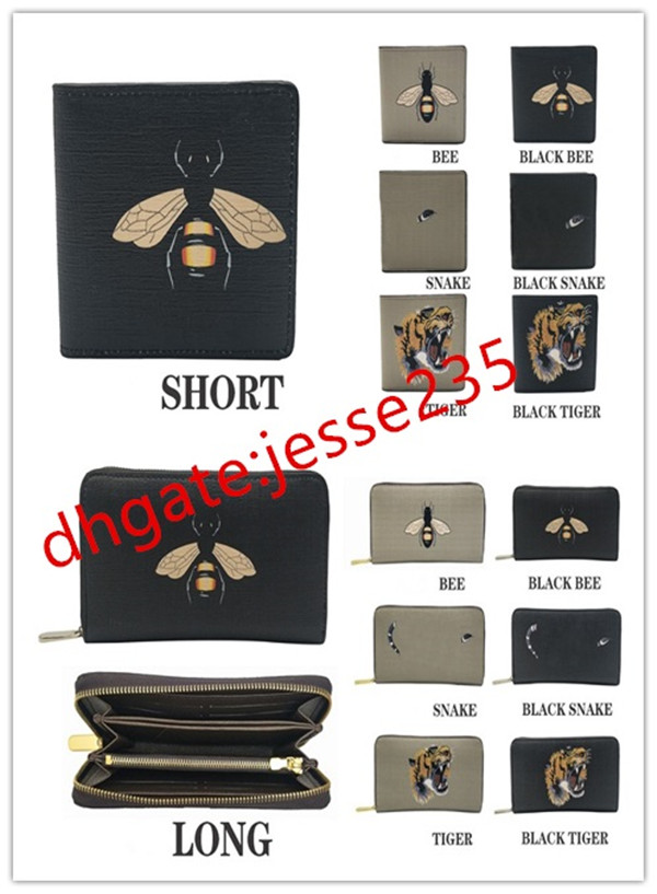 High quality men animal Short Wallet Leather black snake Tiger bee Wallets Women Long Style Purse card Holders Coin Purses with gift box, Long style coffee tiger
High quality men animal Short Wallet Leather black snake Tiger bee Wallets Women Long Style Purse card Holders Coin Purses with gift box, Long style coffee tiger