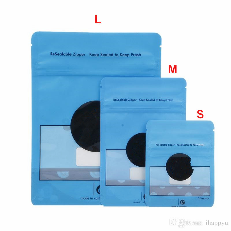 S M L 3 Sizes 28g 7g 3.5g Mylar bags Blue Cookis Zipper SmellProof Bag Package Stand Up Pouches Dry Herb Child Proof packaging
S M L 3 Sizes 28g 7g 3.5g Mylar bags Blue Cookis Zipper SmellProof Bag Package Stand Up Pouches Dry Herb Child Proof packaging