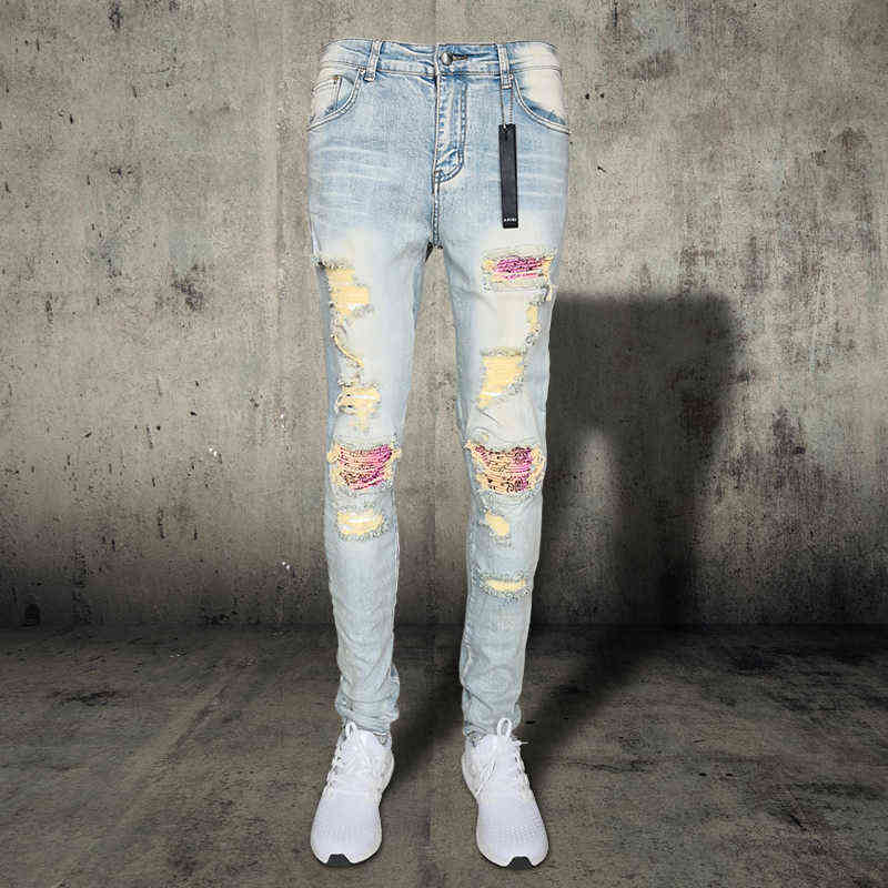 Designers Men S Clothing Men's Distressed Ripped Skinny Jeans Mens Jeans Slim Motorcycle Moto Biker Causal Mens Vintage Denim Pants