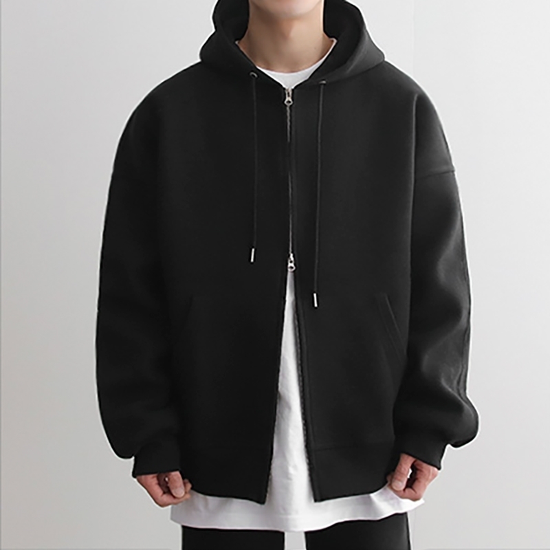 IEFB Korean Hooded Zipper Sweatshirts Style Jackets Men's Loose Sports Clothing Spring Fashion Loose Big Size 9Y6281 210524