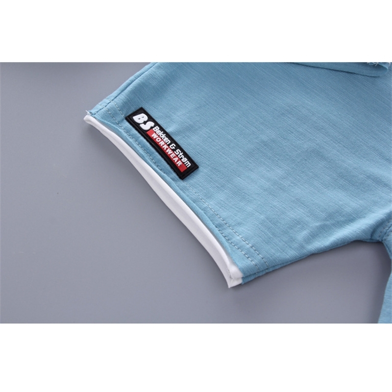 COLOR BLOCK baby boy clothing set cotton cartoon star kids Toddler suit t-shirt and shorts clothes 210508