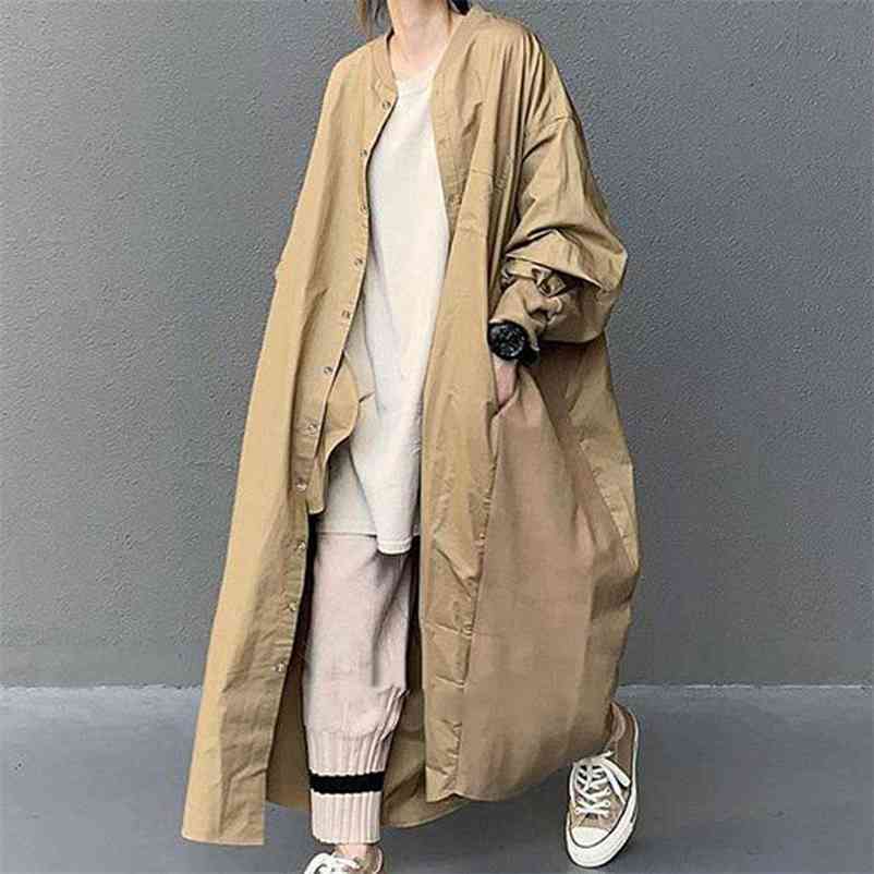 spring and autumn clothing Japanese simple color matching long over-the-knee windbreaker jacket loose 210603, Camel
spring and autumn clothing Japanese simple color matching long over-the-knee windbreaker jacket loose 210603, Camel