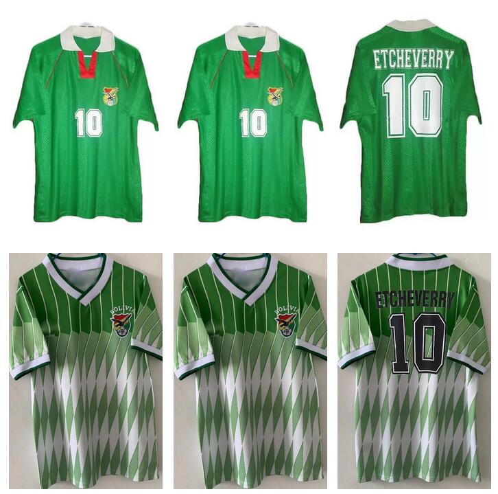 1993 1994 1995 BOLIVIA Retro Version Soccer Jerseys 93 94 95 Maillots de football #10 ETCHEVERRY home green Short sleeve football shirt uniforms
1993 1994 1995 BOLIVIA Retro Version Soccer Jerseys 93 94 95 Maillots de football #10 ETCHEVERRY home green Short sleeve football shirt uniforms