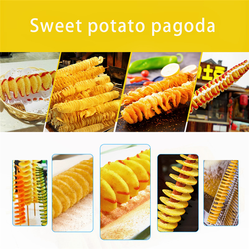 Potato Slicer Gadget Manual Twist Spiral Potato Cutter Whirlwind Potatoes Machine Potato Vegetables Tools for Kitchen 210319