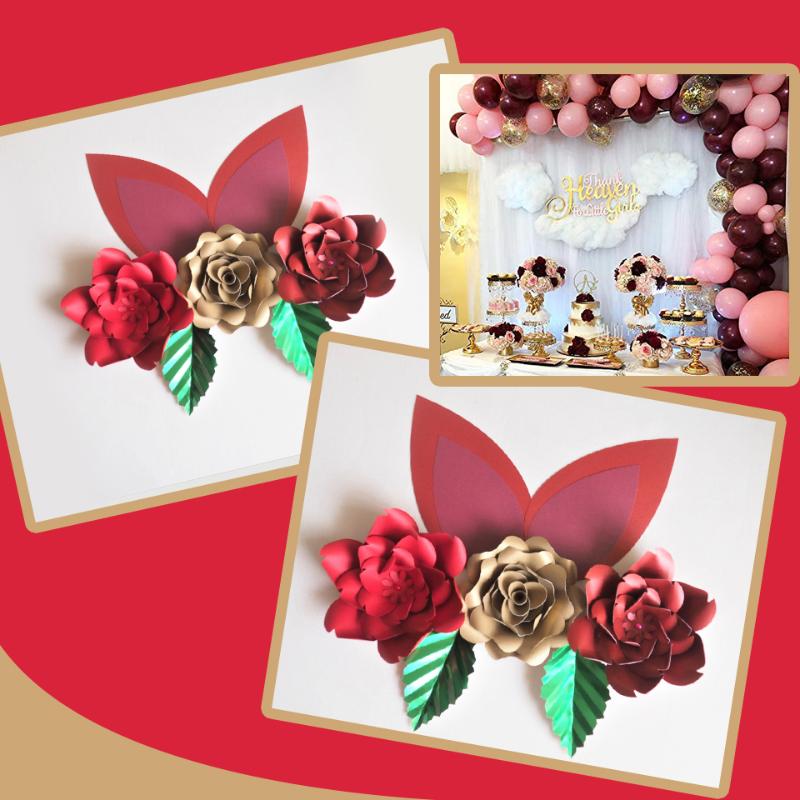Large Paper Flowers Artificial Rose Fleurs Backdrops 3pcs +2 Leave+2 Ears For Baby Shower Kids Birth Nursery Video Tutorial Decorative & Wre
Large Paper Flowers Artificial Rose Fleurs Backdrops 3pcs +2 Leave+2 Ears For Baby Shower Kids Birth Nursery Video Tutorial Decorative & Wre