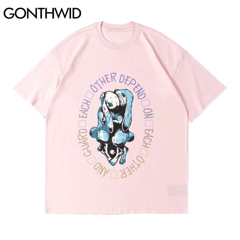 Tshirts Oversized Streetwear Creative Embrace Rabbit Short Sleeve Tees Men Harajuku Casual T-Shirts Fashion Cotton Tops 210602, Black
Tshirts Oversized Streetwear Creative Embrace Rabbit Short Sleeve Tees Men Harajuku Casual T-Shirts Fashion Cotton Tops 210602, Black