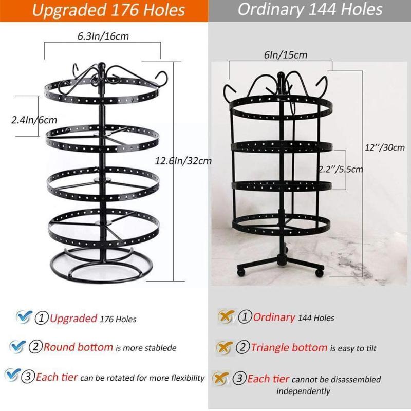 Hair Clips & Barrettes Wrought Iron Jewelry Display Stand Four-layer Rotating Earring Storage Hanger Earrings Earr W8g7, Golden;silver 
Hair Clips & Barrettes Wrought Iron Jewelry Display Stand Four-layer Rotating Earring Storage Hanger Earrings Earr W8g7, Golden;silver