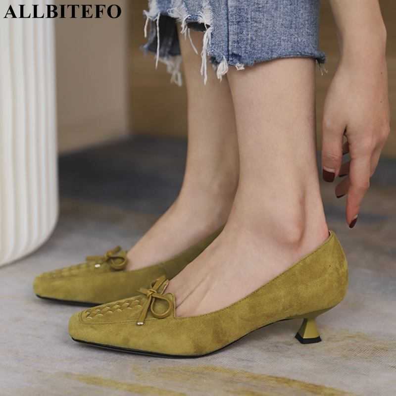 ALLBITEFO bowtie genuine leather thick heels office ladies shoes high quality heel women 210611, As picture
ALLBITEFO bowtie genuine leather thick heels office ladies shoes high quality heel women 210611, As picture