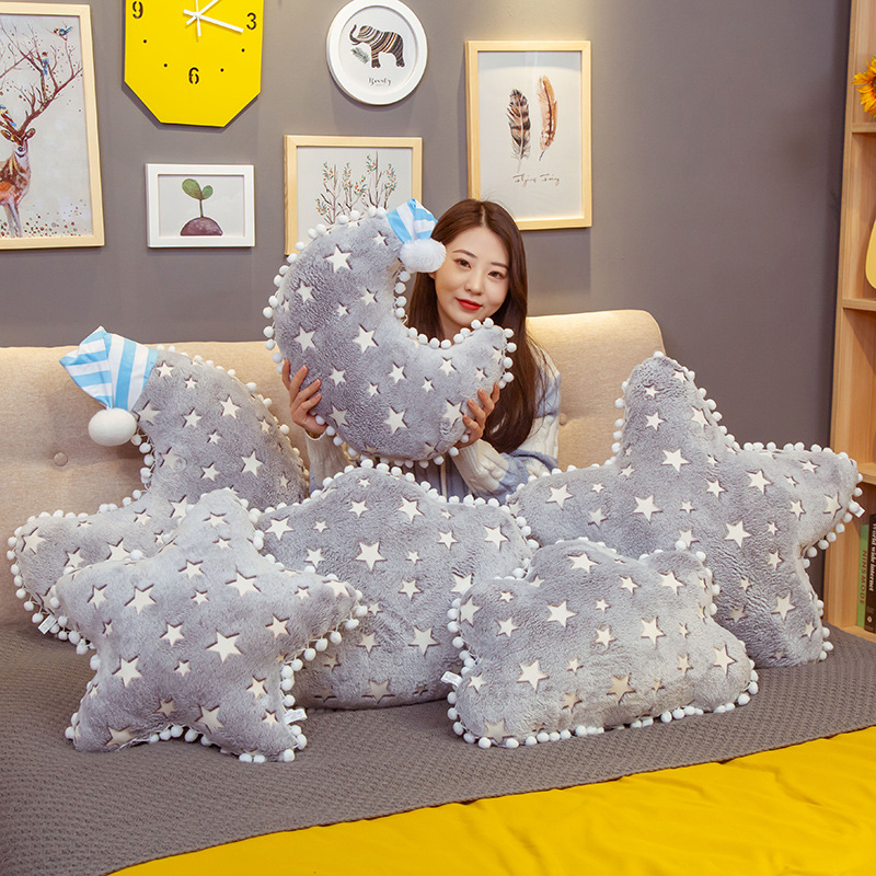 Luminous Night Light Pillow Stars Moon Moon Cloud Pentagon Star Plush Toys Sleeping Pillow Home Back
Luminous Night Light Pillow Stars Moon Moon Cloud Pentagon Star Plush Toys Sleeping Pillow Home Back