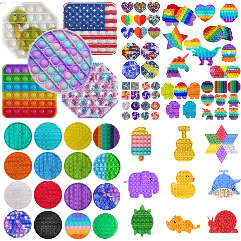 US STOCK Rainbow Push Pop It Fidget Toy Sensory Push Bubble Fidget Sensory Autism Special Needs Anxiety Stress Reliever for Office Workers Fluorescen Animals, As show
US STOCK Rainbow Push Pop It Fidget Toy Sensory Push Bubble Fidget Sensory Autism Special Needs Anxiety Stress Reliever for Office Workers Fluorescen Animals, As show