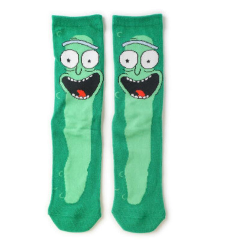 New fashion men's and women's silk socks anime pattern casual street all-match cotton soft